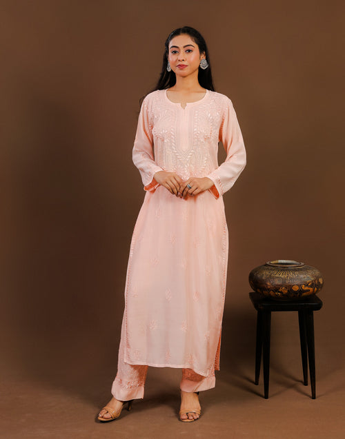 Urviya Chikankari Muslin 2 piece Bakhiya Ghaaspatti Work and Gala Boota