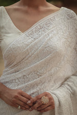 Urviya Chikankari Georgette Saree with Full Jaal