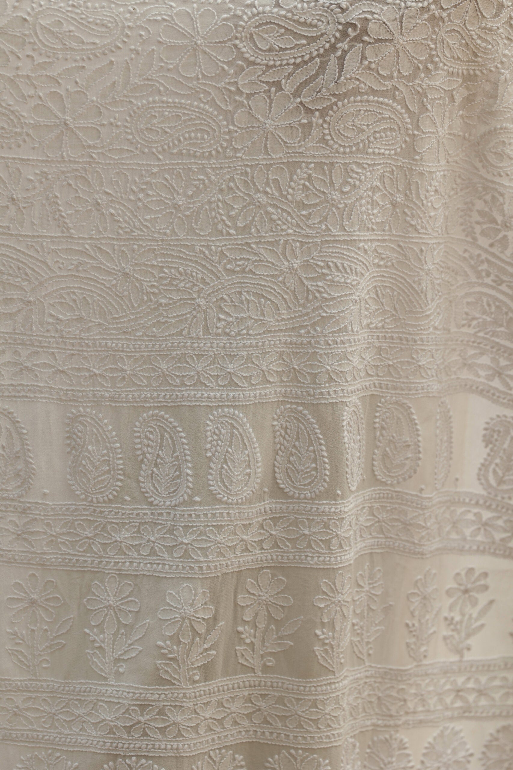 Urviya Chikankari Georgette Saree with Full Jaal