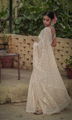 Urviya Chikankari Saree Pure Tissue - Cutdana Work