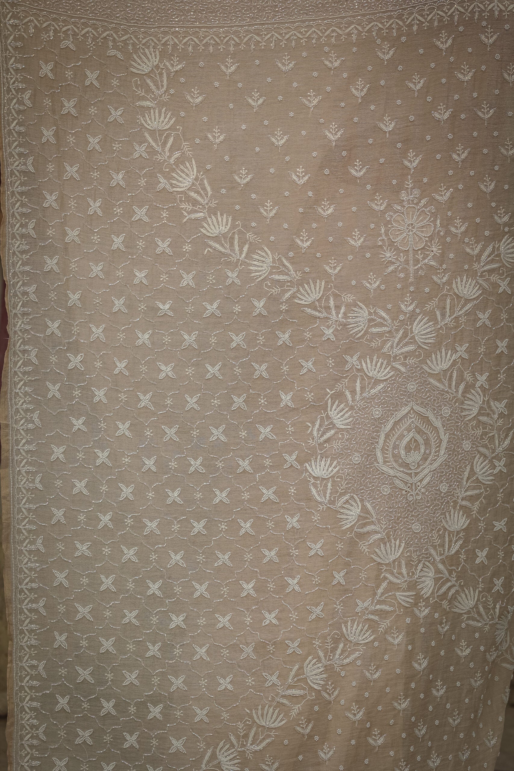 Urviya Chikankari Saree Pure Tissue - Cutdana Work