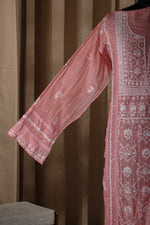 Urviya Unstiched Chikankari Mul Chanderi Suit Piece With Cutdana and Pearl Work