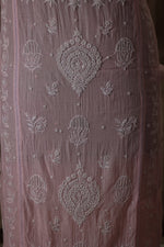 Urviya Unstiched Chikankari Mul Chanderi Suit Piece With Cutdana and Pearl Work