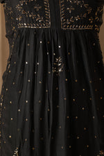 Urviya Semi Stiched Chikankari Muslin Gown with Mukaish Work