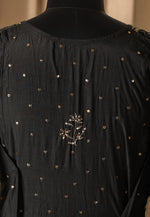 Urviya Semi Stiched Chikankari Muslin Gown with Mukaish Work
