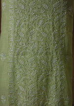 Urviya Unstiched Chikankari Mul Chanderi Suit With Mukaish Work