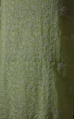 Urviya Unstiched Chikankari Mul Chanderi Suit With Mukaish Work