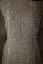 Urviya Chikankari Unstiched Semi Tissue Suit - Cutdana & Moti Work - Pattern 1