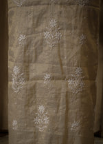 Urviya Chikankari Unstiched Semi Tissue Suit - Cutdana & Moti Work - Pattern 2