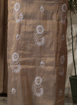 Urviya Chikankari Unstiched Semi Tissue Suit - Cutdana & Moti Work - Pattern 3