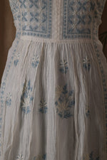 Urviya Semi Stiched Chikankari Suit Mul Chanderi - Gown