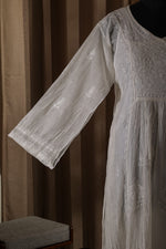 Urviya Semi Stiched Chikankari Mul Chanderi Angrakha Suit Piece