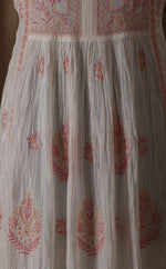 Urviya Semi Stiched Chikankari Suit Mul Chanderi - Gown