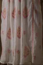 Urviya Semi Stiched Chikankari Suit Mul Chanderi - Gown