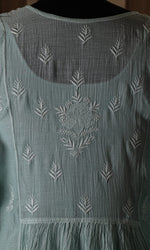 Urviya Semi Stiched Chikankari Mul Chanderi Angrakha Suit Piece