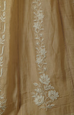 Urviya Unstiched Chikankari Mul Chanderi Anarkali with Cutdana and Pearl Work