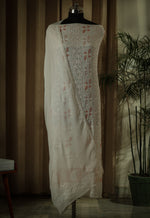 Urviya Unstiched Chikankari Georgette Suit Piece With Colourful Cutdana and Pearl Work