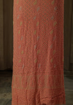 Urviya Unstiched Chikankari Georgette Suit Piece With Colourful Cutdana and Pearl Work