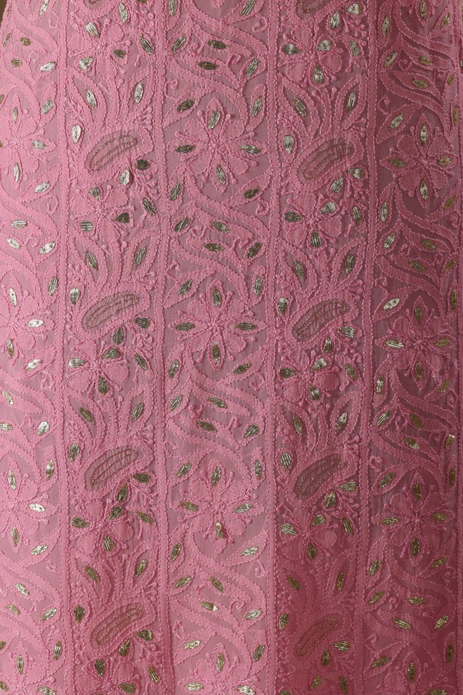Urviya Unstiched Chikankari Georgette Suit With Gotta Patti Work