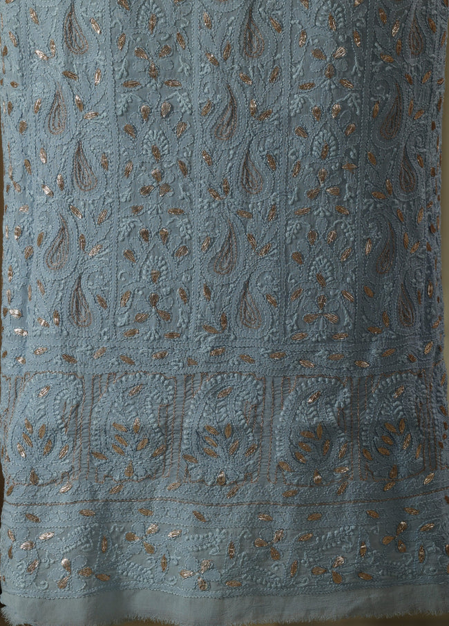 Urviya Unstiched Chikankari Georgette Suit With Gotta Patti Work
