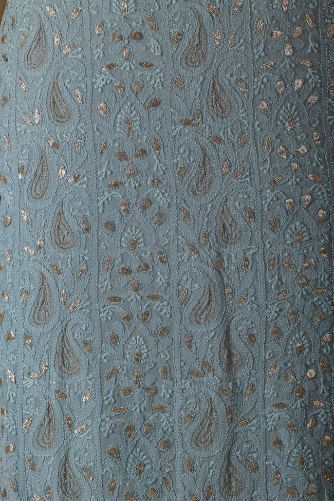 Urviya Unstiched Chikankari Georgette Suit With Gotta Patti Work