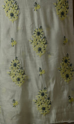 Urviya Unstiched Chikankari Chanderi Suit with Coloured Thread