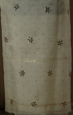 Urviya Unstiched Chikankari Pure Organza Suit With Pitta Work