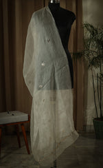 Urviya Unstiched Chikankari Pure Organza Suit With Pitta Work