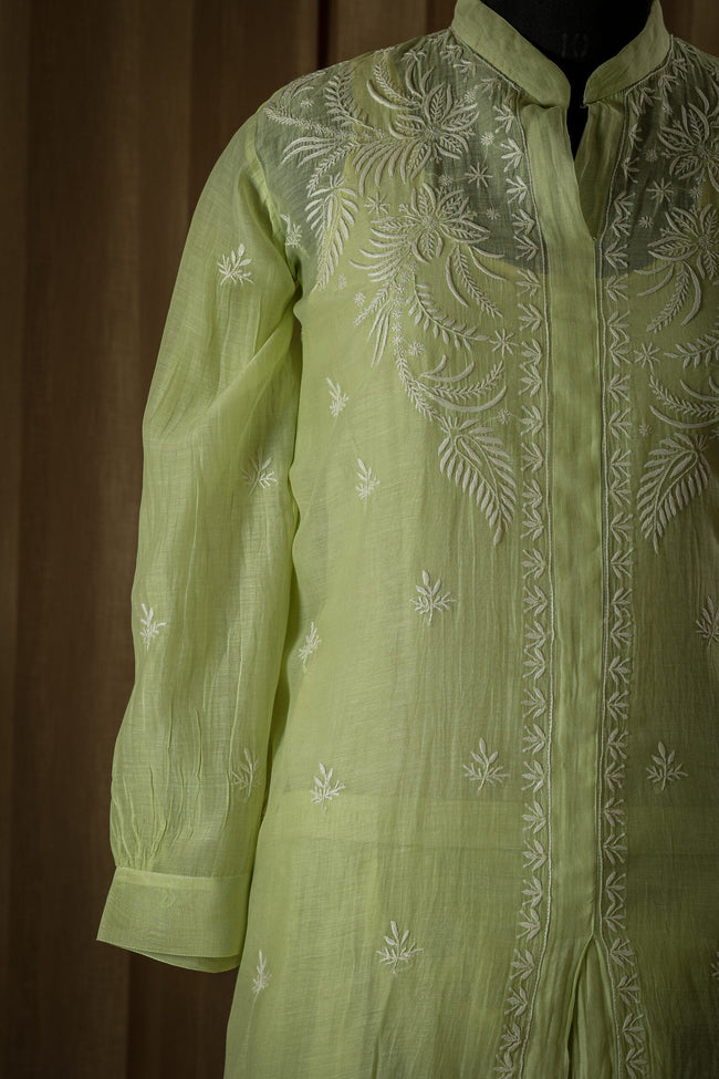 Urviya Semi Stiched Chikankari Cotton Co-ord Set
