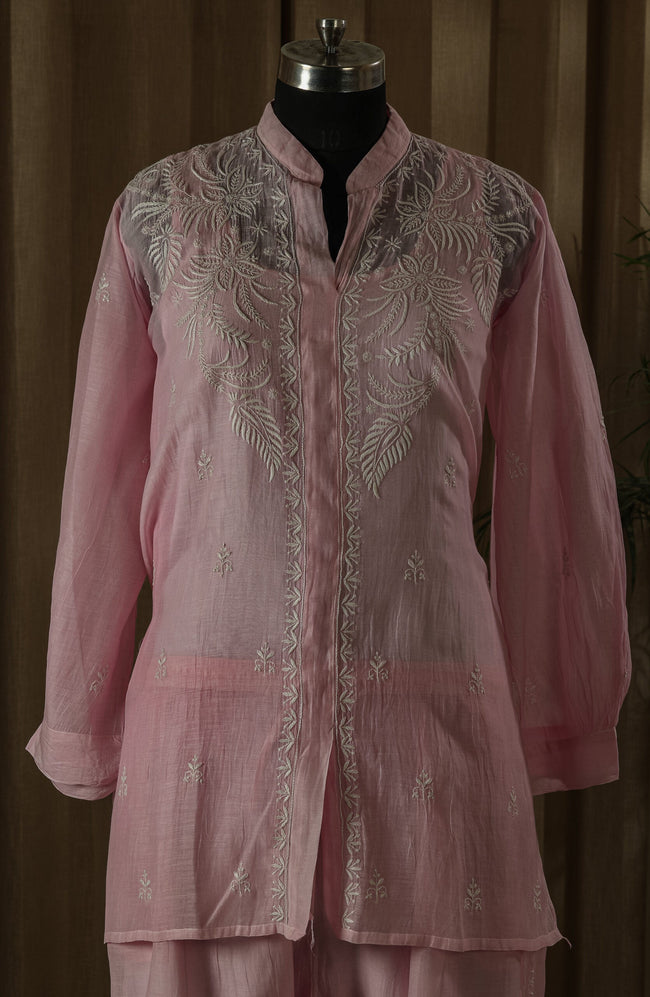 Urviya Semi Stiched Chikankari Cotton Co-ord Set