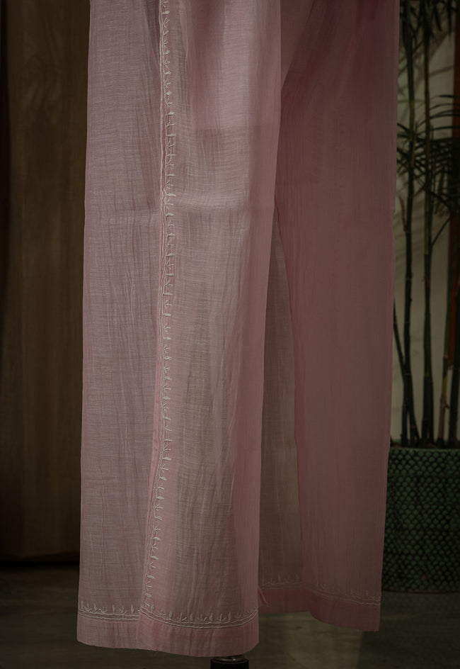 Urviya Semi Stiched Chikankari Cotton Co-ord Set