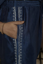Urviya Semi Stiched Chikankari Mul Chanderi Co-ord Set with Cutdana and Pearl Work
