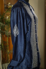 Urviya Semi Stiched Chikankari Chanderi Co-ord Set with Mukaish and Pitta Work