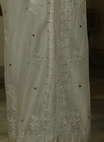 Urviya Semi Stiched Chikankari Chanderi Co-ord Set with Mukaish and Pitta Work