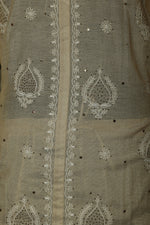 Urviya Semi Stiched Chikankari Pure Tissue Co-ord Set with Mukaish Work - Pattern 2