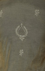 Urviya Semi Stiched Chikankari Pure Tissue Co-ord Set with Mukaish Work - Pattern 2