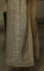 Urviya Semi Stiched Chikankari Pure Tissue Co-ord Set with Mukaish Work - Pattern 2