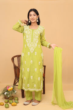 Green Chiffon Dupatta - 151