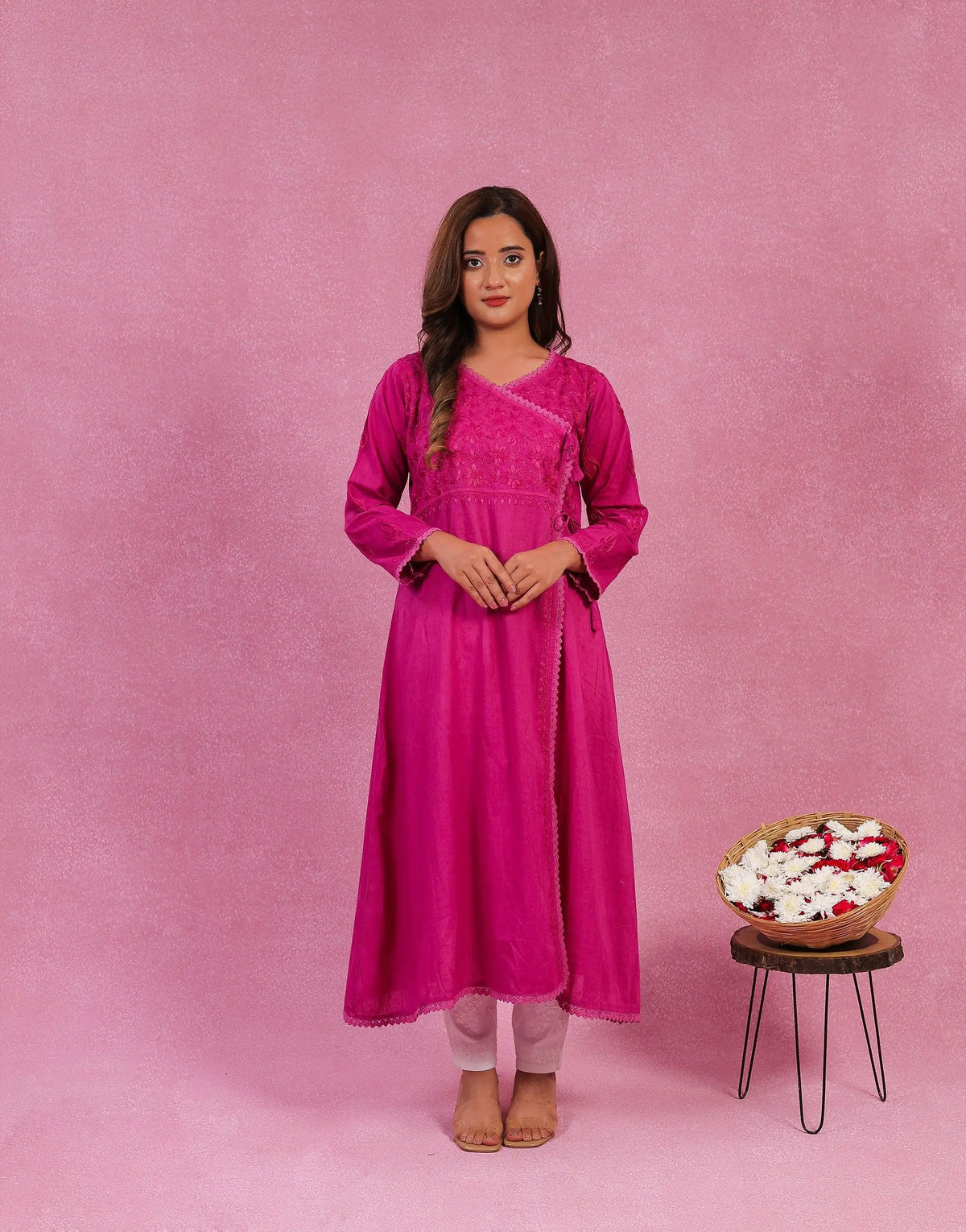 Purple Dobby Cotton Angarkha Long Kurti Purple Dobby Cotton Angarkha Long Kurti 