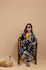 Black Rayon Panel 2 Piece Set