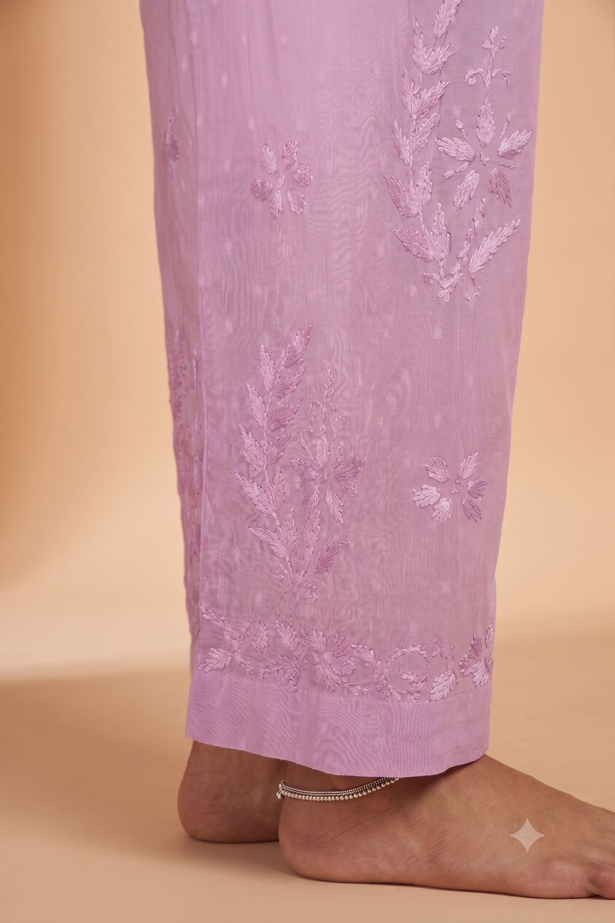 Lavendar Dobby Cotton Chikankari 2 Piece Set