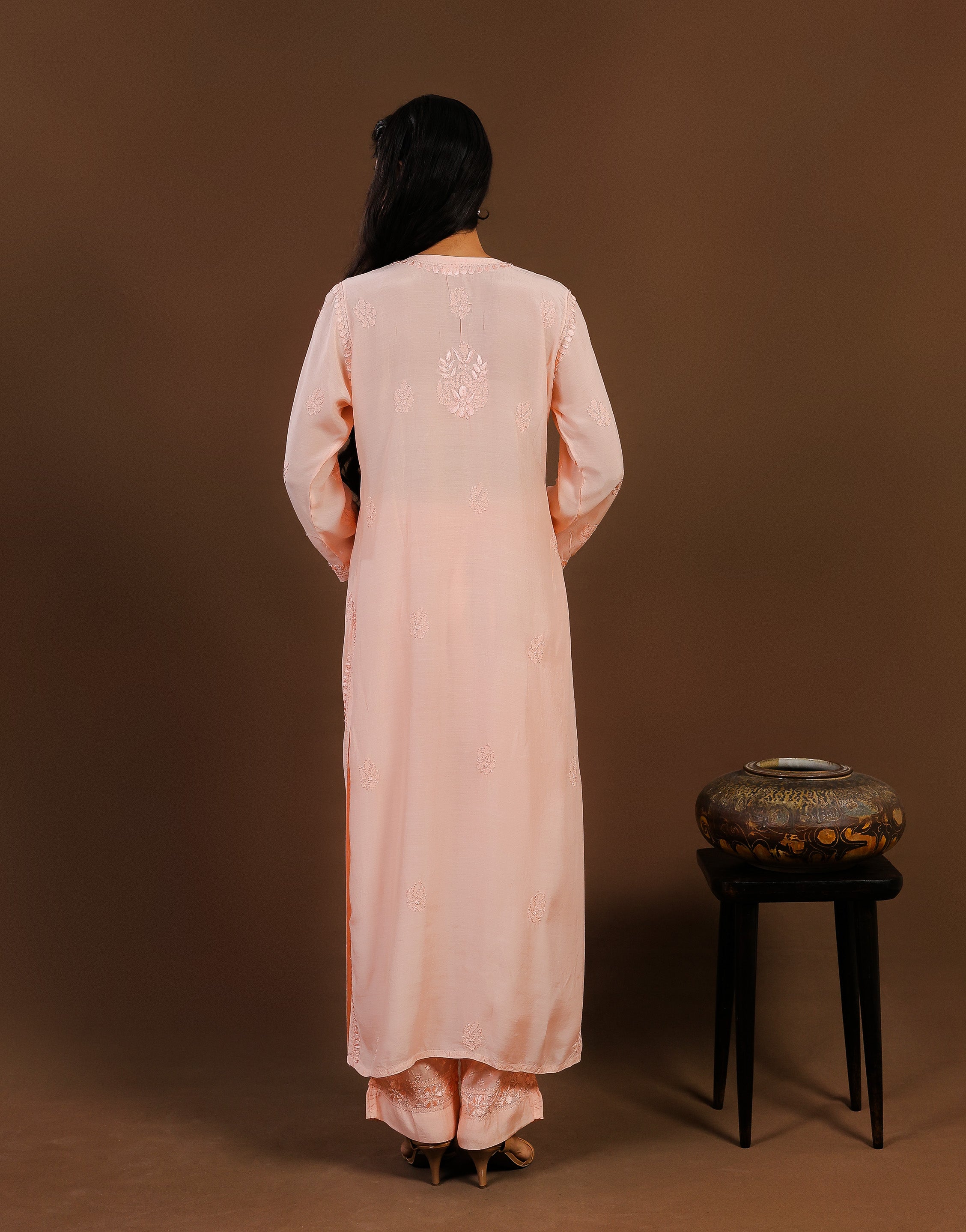 Urviya Chikankari Muslin 2 piece Bakhiya Ghaaspatti Work and Gala Boota