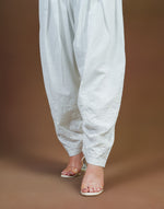Urviya Chikankari Cotton Bottoms - Salwar White