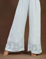 Urviya Chikankari Viscose Georgette - Pallazo White