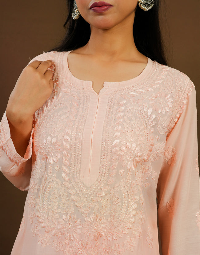 Urviya Chikankari Muslin 2 piece Bakhiya Ghaaspatti Work and Gala Boota