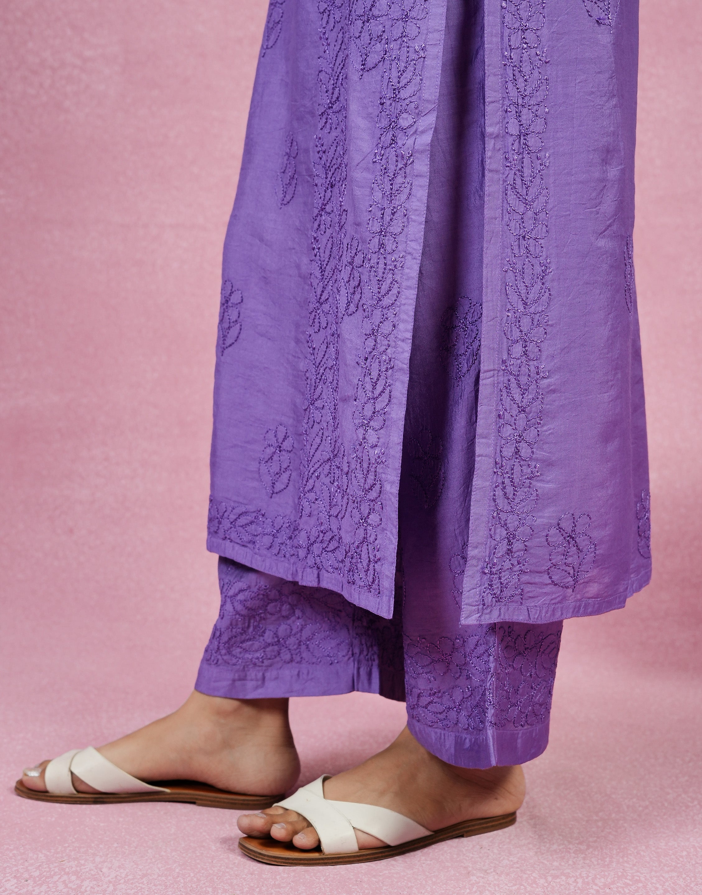 Purple Chanderi 2 Piece Set