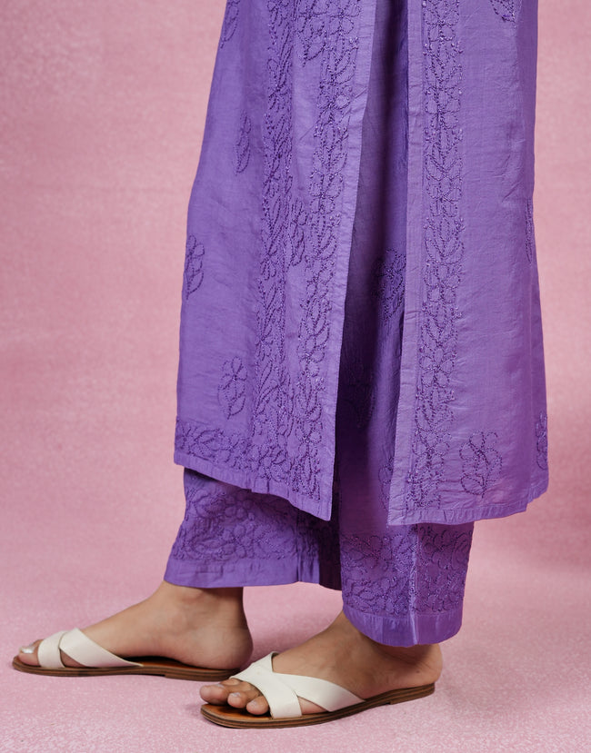 Urviya Chikankari Chanderi 2 piece Set