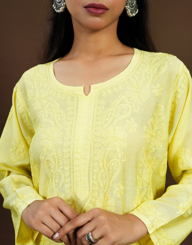 Urviya Chikankari Chanderi 2 piece Set