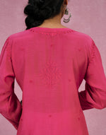 Urviya Chikankari Muslin Long Kurti - Ghaspatti Gala Bakhiya Boota