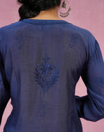 Urviya Chikankari Muslin 3 piece set - Bakhiya Ghaaspatti Work and Gala Boota Brick Red